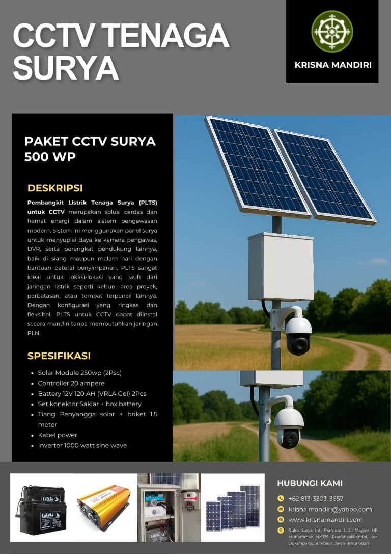 CCTV Tenaga Surya 500 WP