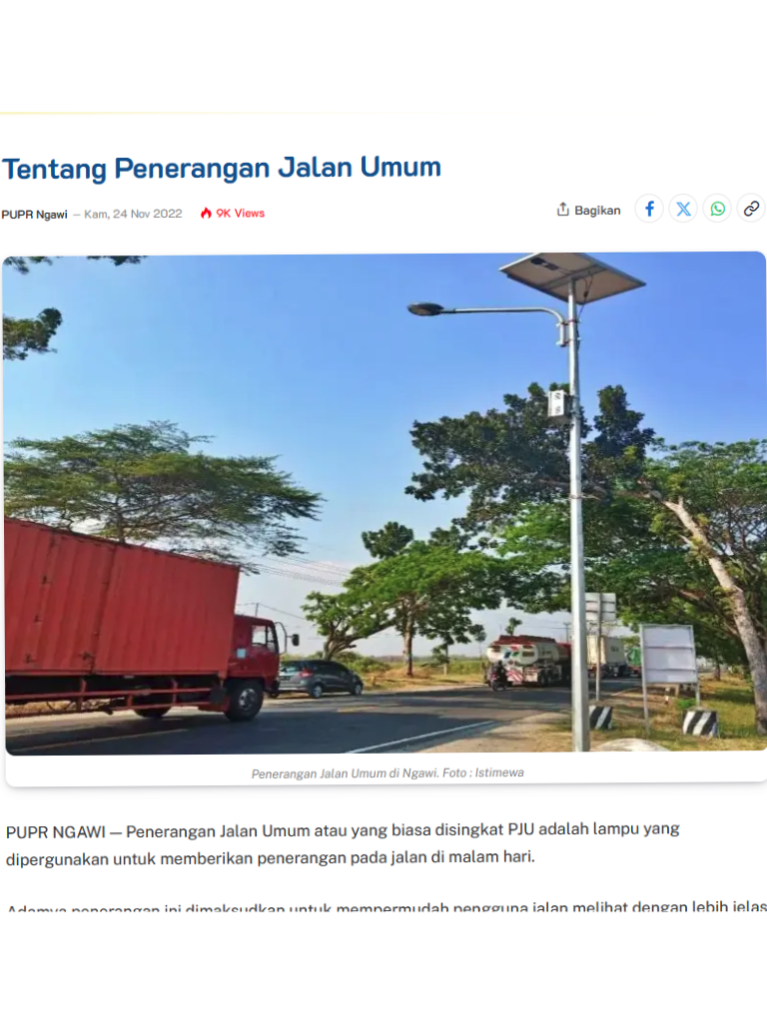 PJU Tenaga Surya