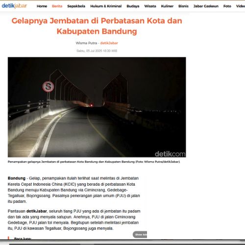 PJU tenaga surya jembatan